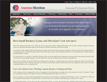 Tablet Screenshot of americanmicroloan.com
